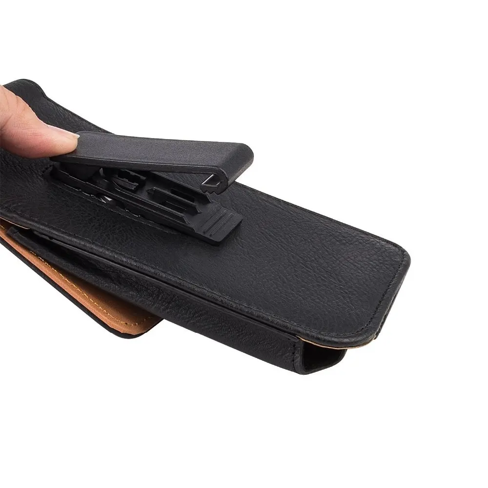 Вертикальный кожаный чехол премиум класса кобура для телефона Поворотный Зажим