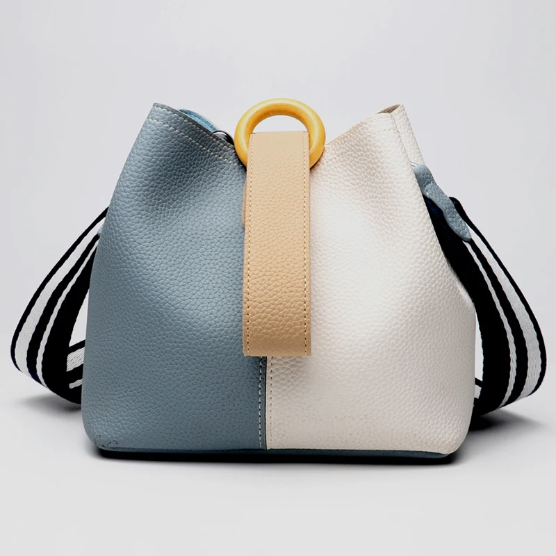 ATAXZOME сумка-ведро из натуральной кожи хитовый цвет воловья кожа композитные сумки