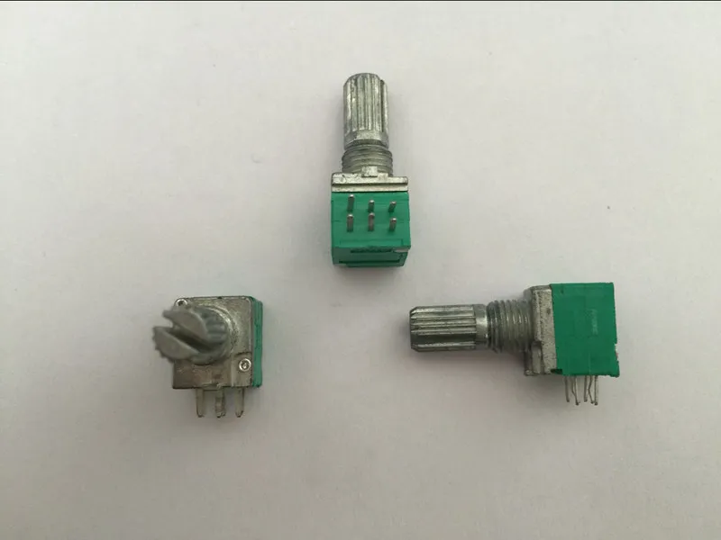 

5PCS 6 Pins stereo/pa/sealing potentiometer B10K B20K B50K B100K 15mm Dual Double Rotary Potentiometer