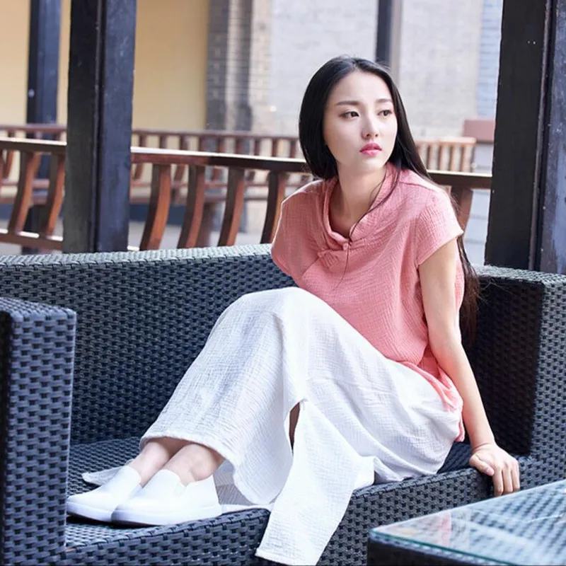 Женская длинная льняная юбка повседневная однотонная свободная макси в стиле