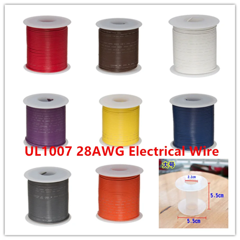 30 метров UL 1007 провод 28AWG ПВХ электронный кабель изолированный светодиодный для DIY