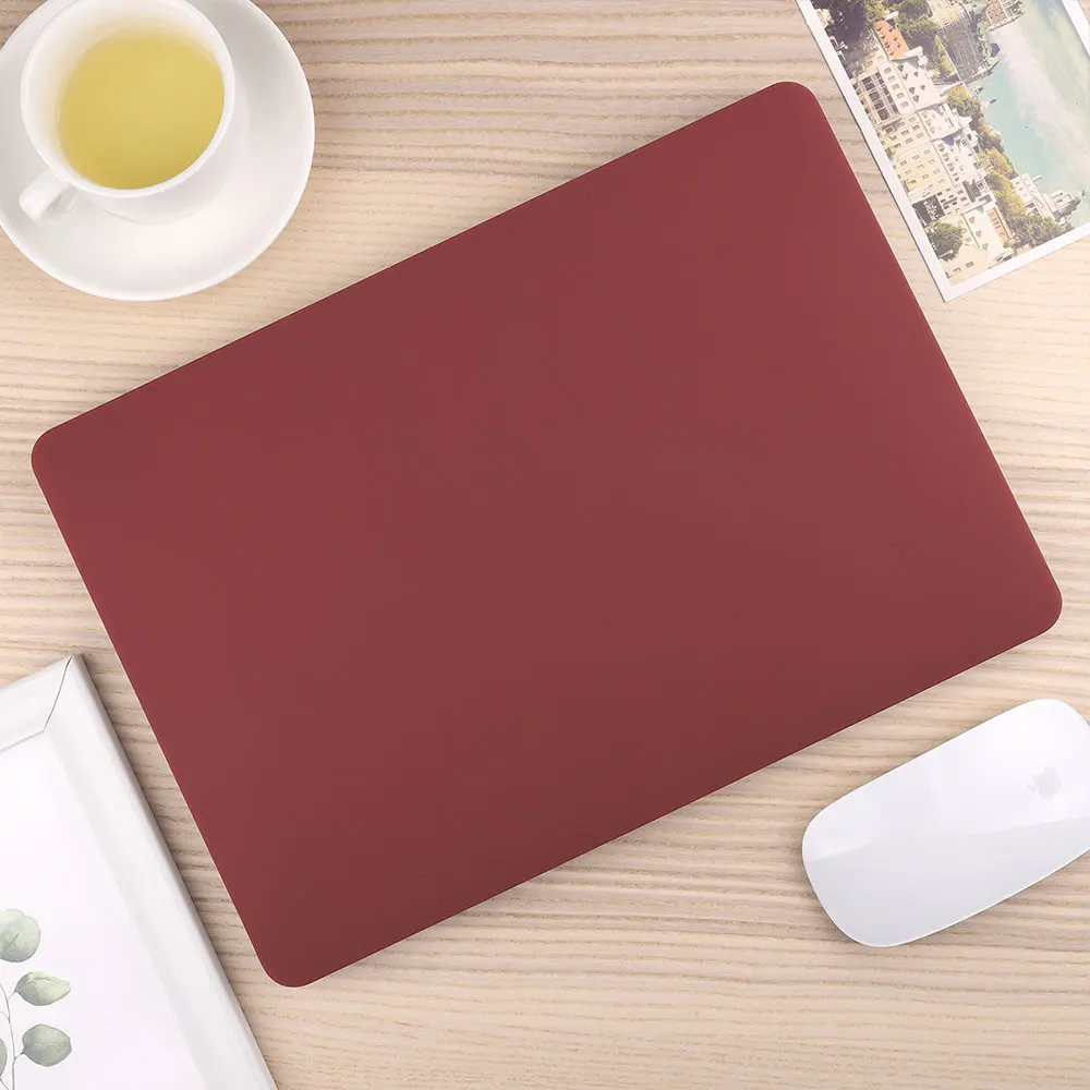 Matte Wine Red Для MacBook Pro Air retina 11 12 13 1" Кристальный и матовый чехол для ноутбука для Macbook Pro 13 15 16 Touch Bar A2159 A1989 A2141 - Цвет: Matte Wine Red