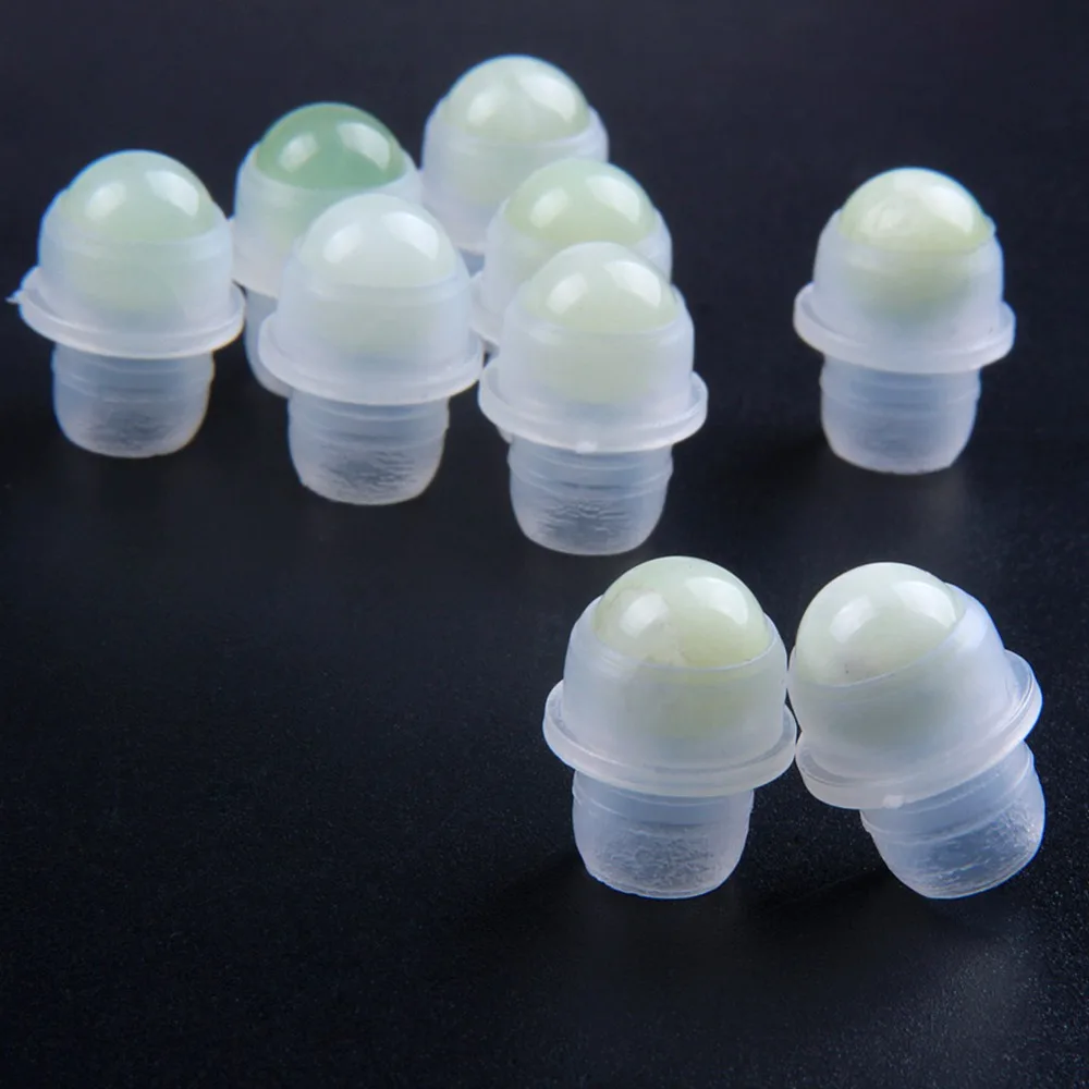 10 шт. натуральные зеленые нефритовые камни для эфирного масла флаконы духов мл