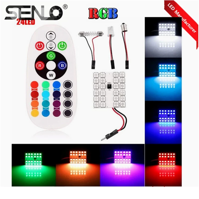 Светодиодный крыши автомобиля светильник 12 S 15 светодиодный 24 36 RGB Панель