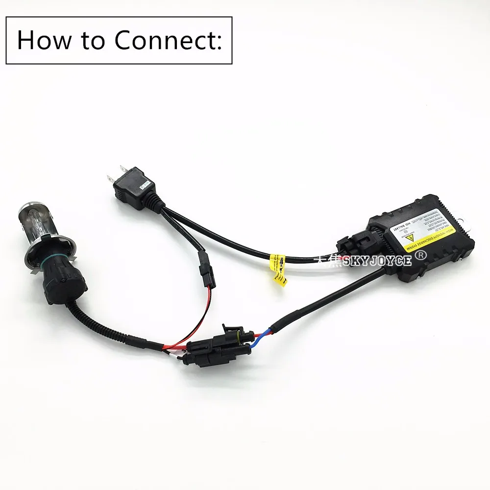 55W 12V H4 HID комплект 6000K H4-3 ксеноновый комплект дальнего и ближнего света 2 балласта+ 2 лампы+ 2 кабеля