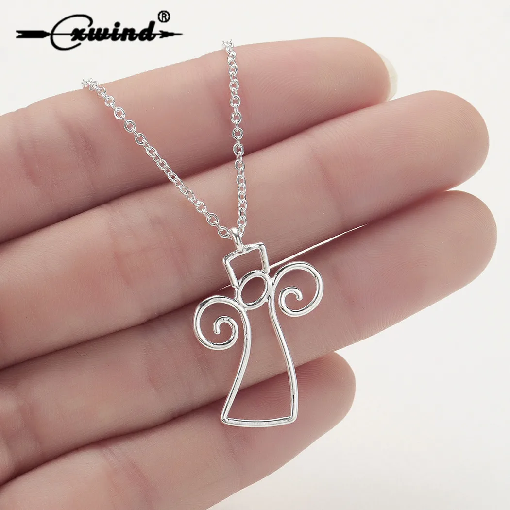 

Cxwind Guardian Angel Pendant Necklaces for Women bijoux femme Fashion Charm Chain Angel Necklaces Jewelry collares