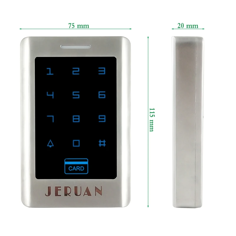Новая Металлическая сенсорная клавиатура JERUAN RFID управление доступом к двери с