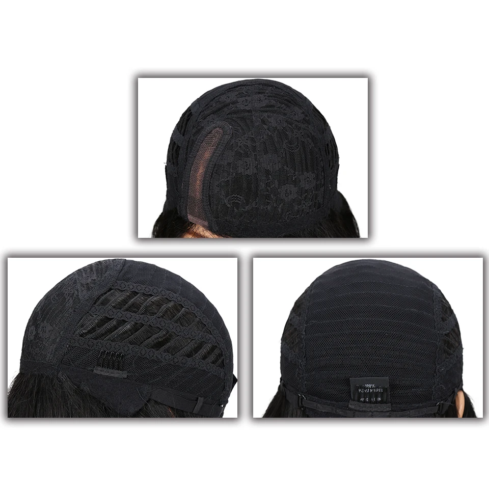 Гладкие человеческие волосы L часть боб парик Remy прямые парики бразильские