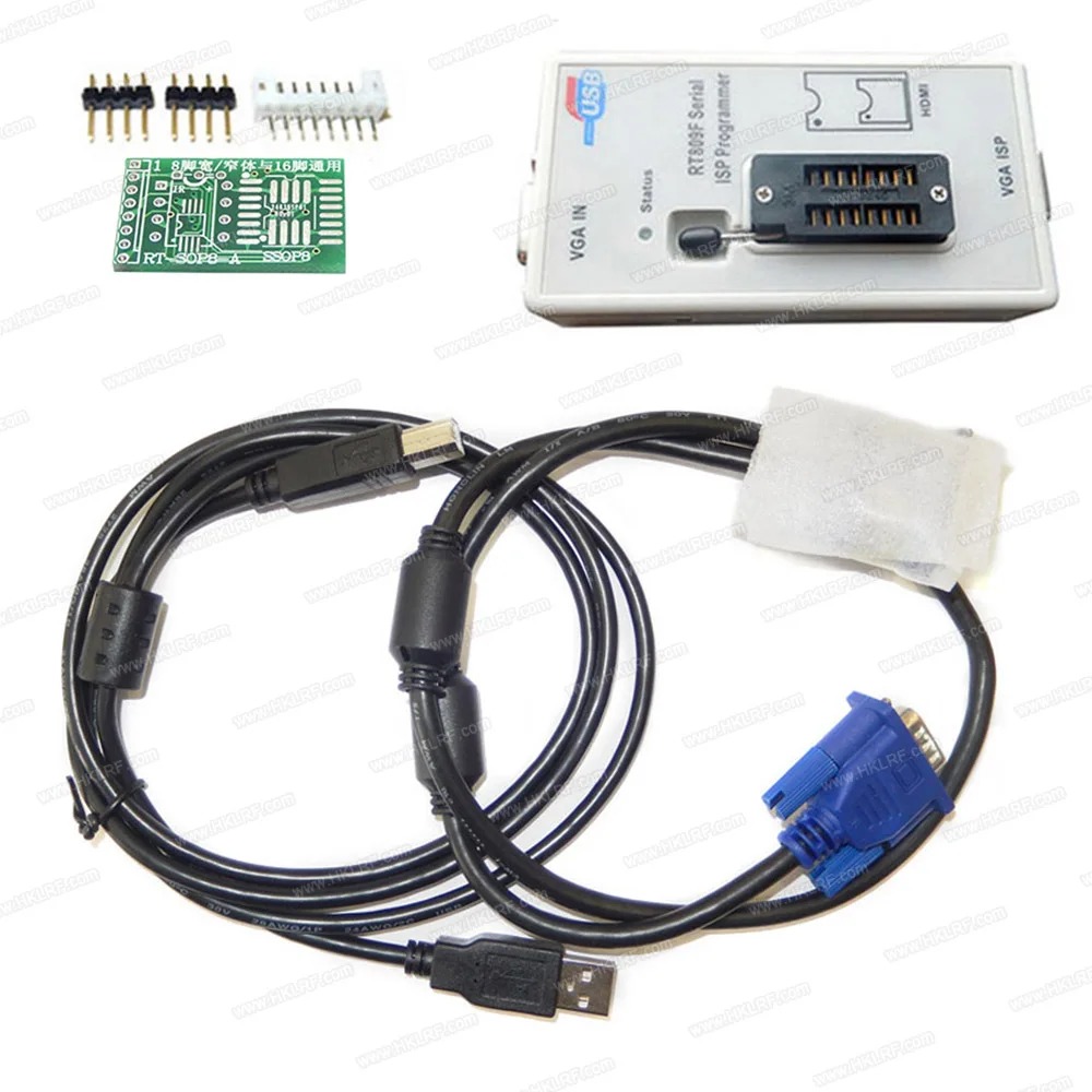 RT809F ISP универсальный USB программатор/RT809 lcd EMMC программирование Nand FLASH программатор с кабелем EDID|Калькуляторы|