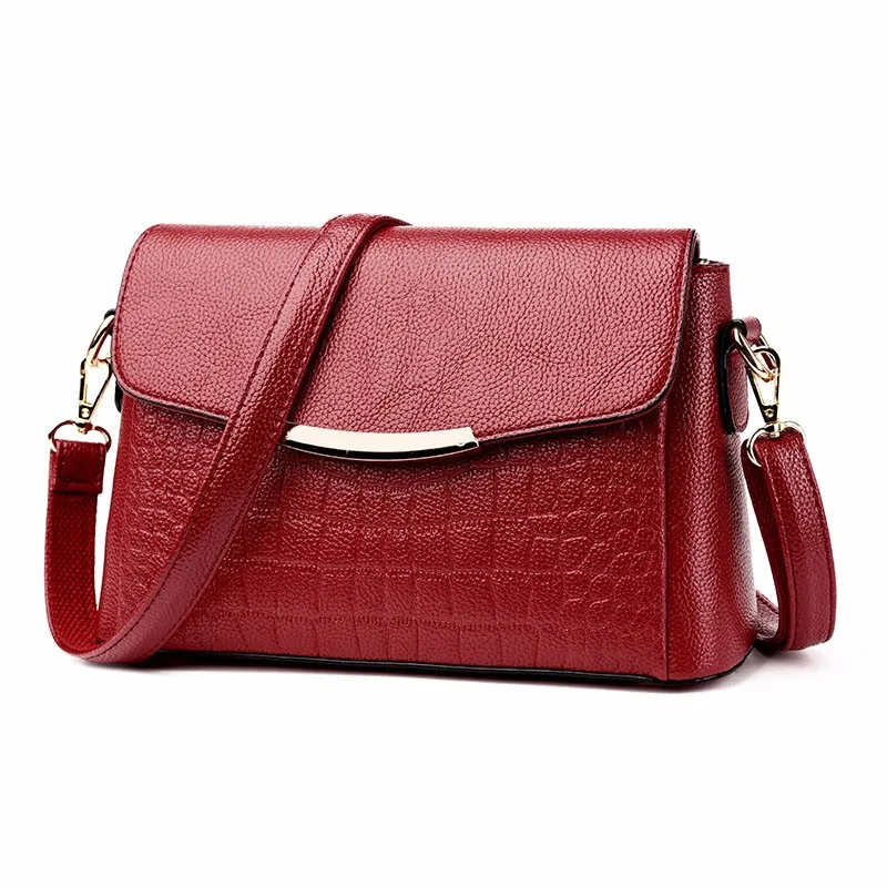 Элегантная женская сумка через плечо 2020 качественная кожаная конверт с