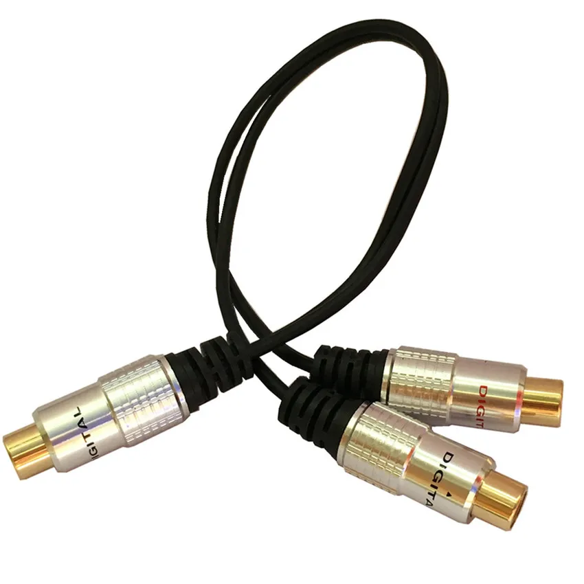 Премиум RCA Video Audio y сплиттер кабель 1 Female to 2 25 см позолоченный|Кабели VGA| |
