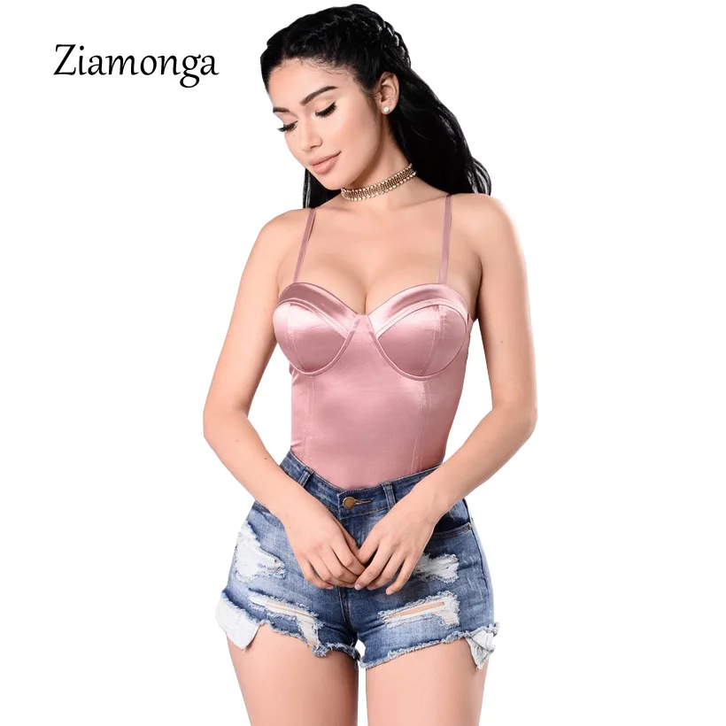 Ziamonga розовый Золотой Черный Боди женские Комбинезоны на бретельках комбинезоны