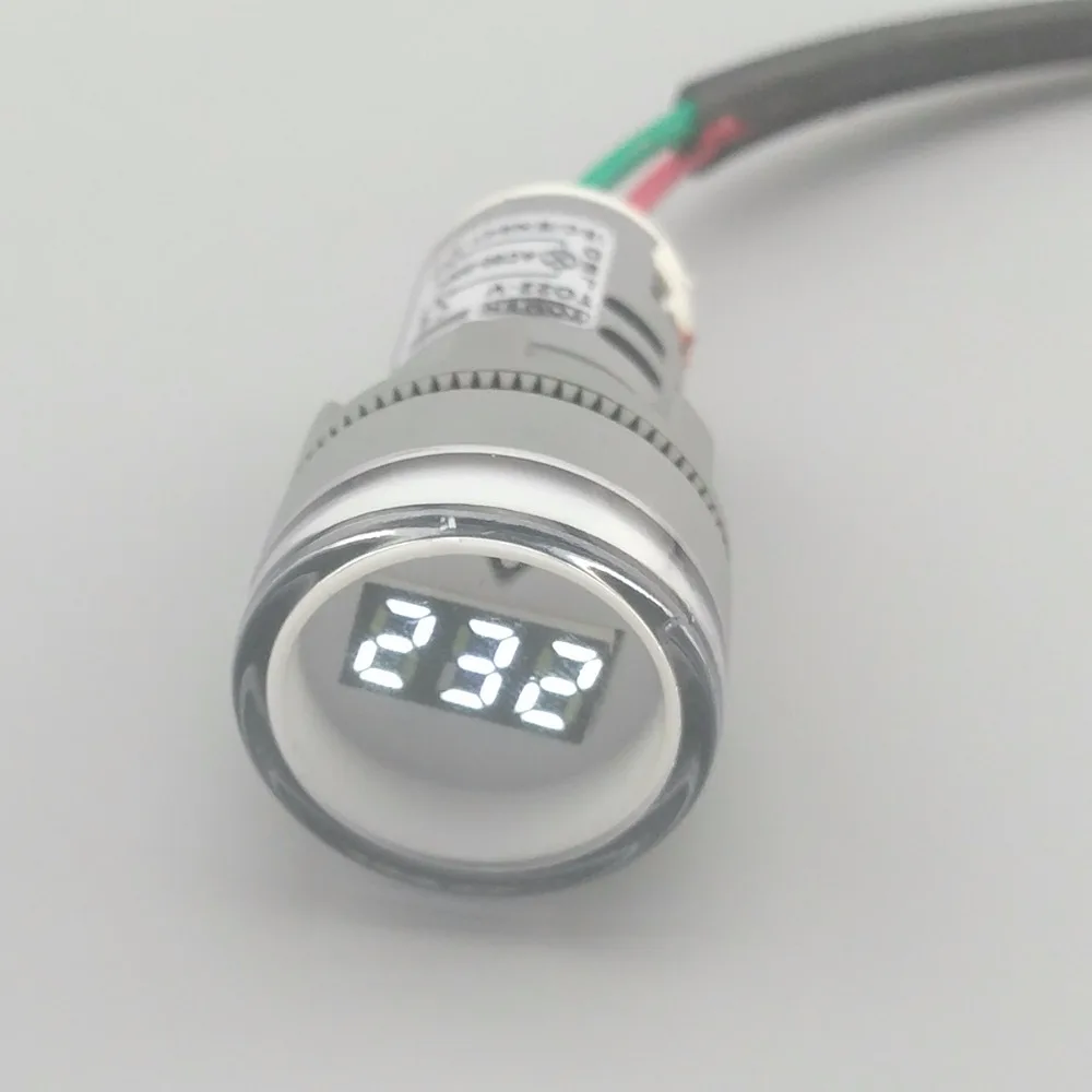 Светодиодный вольтметр TOMZN AC 60 500 В 22 мм светодиодный индикатор напряжения