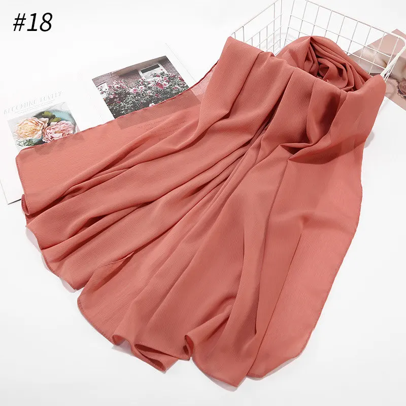 72*177cm muslim women bubble crinkle chiffon hijab scarf foulard femme musulman shawl islamic headscarf clothing Arab head scarf