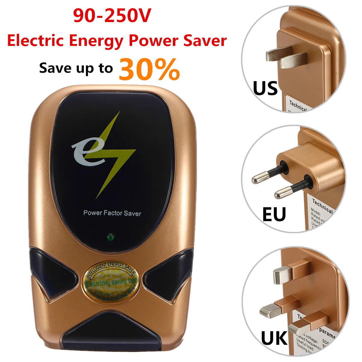 90-240V 50Hz-60Hz 28KW домашней электросети Мощность энергетический фактор заставка Экономия до 30% стабилизирует Напряжение поставить 6,5x10,3x8,5 см