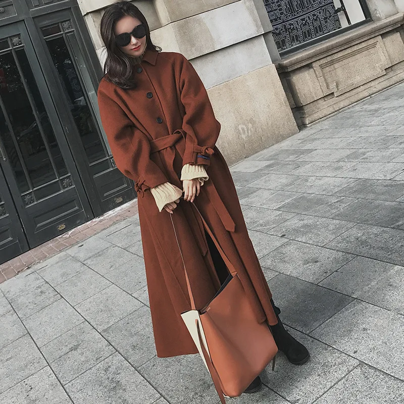 2018 новые модные женские Верхняя одежда Пальто осенние и зимние длинная куртка