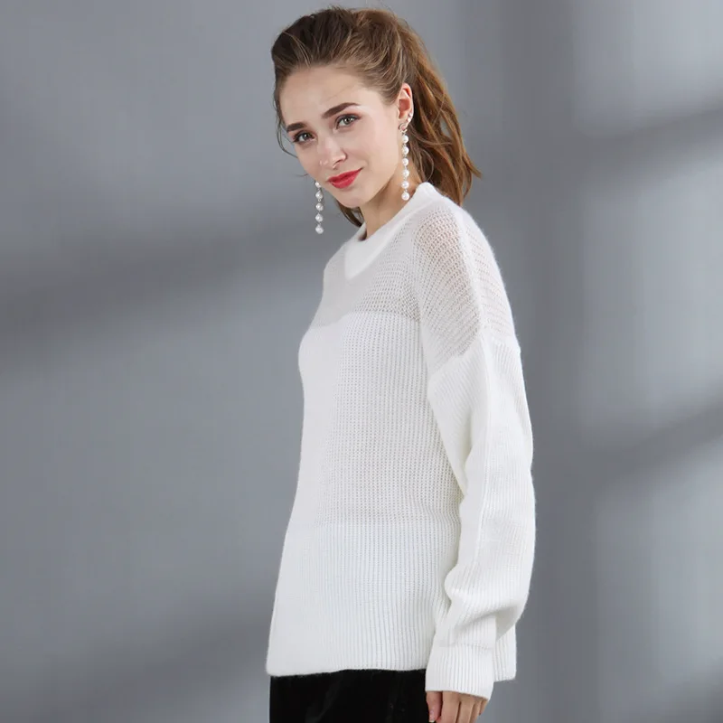 2018 new knitwear sweater women's autumn and winter fashion round neck pullover loose Female | Женская одежда