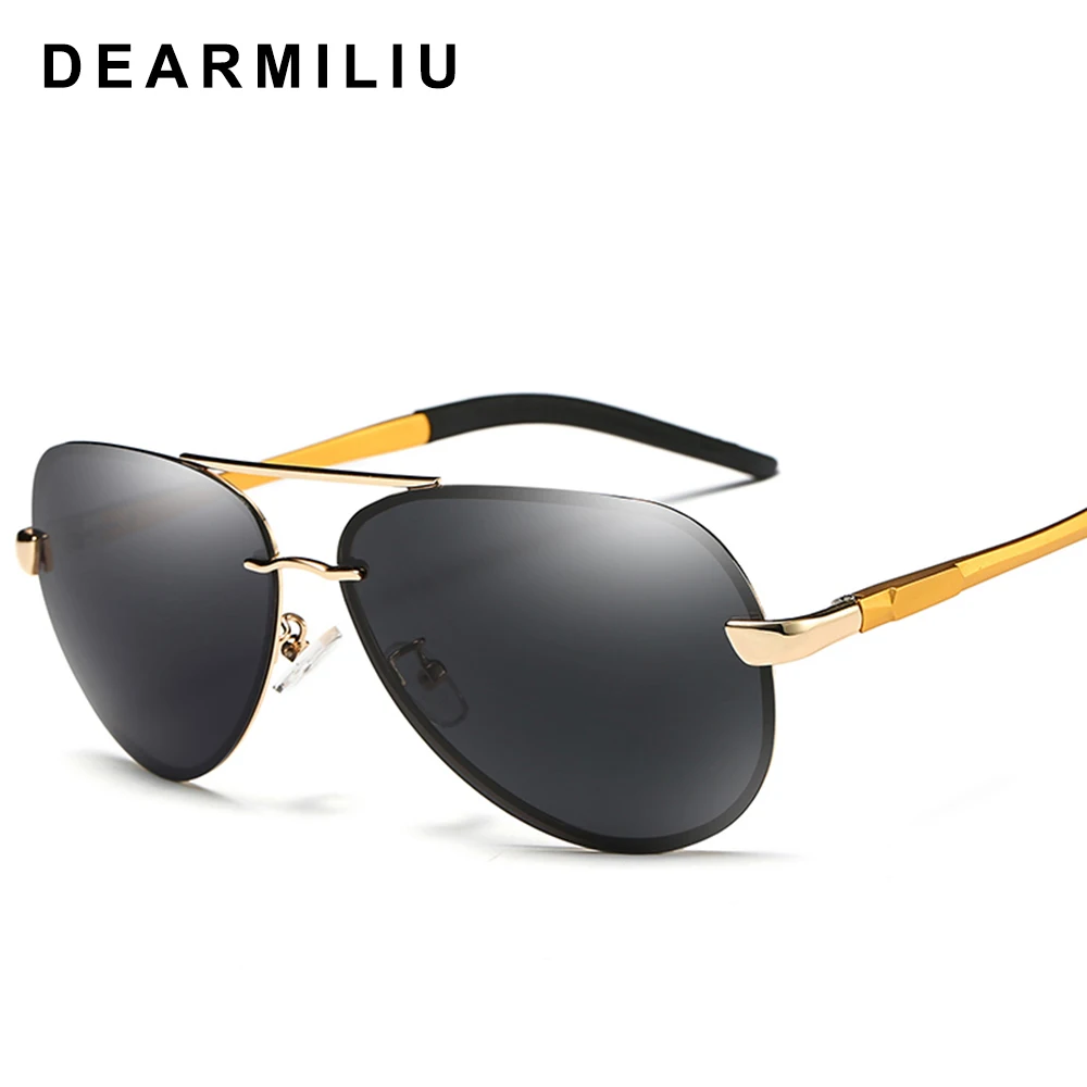 Мужские и женские очки от солнца DEARMILIU винтажные поляризационные зеркальные из