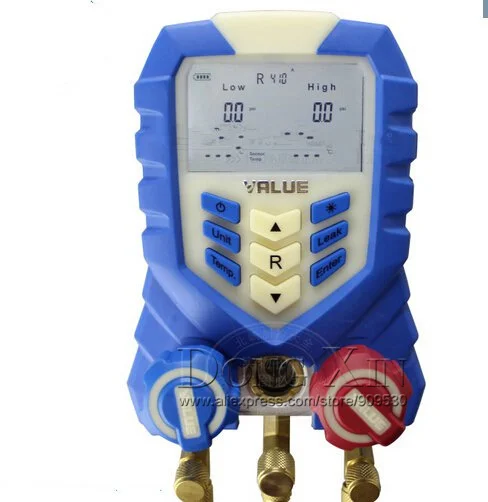 Новый Точный Цифровой манометр для хладагентов измерение давления и температуры