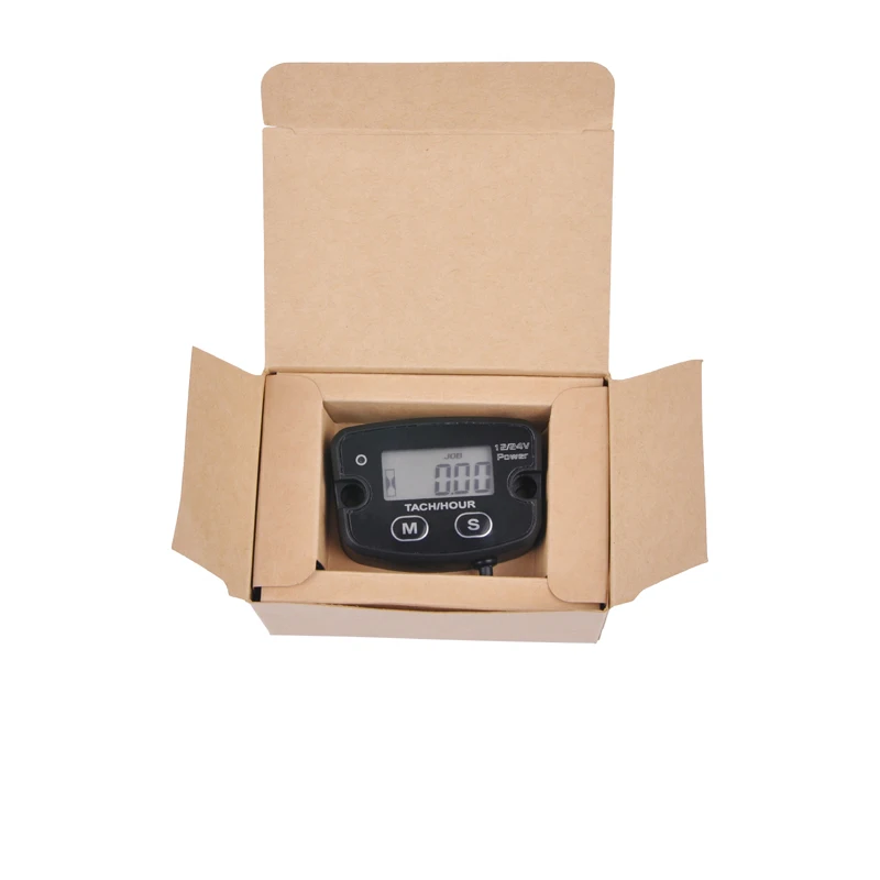 Цифровой сбрасываемый водонепроницаемый счетчик часов тахометр бензинового
