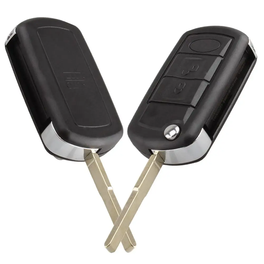 3 Button Folding Key Shell Case for Land Rover Range Rover Sport LR3 Discovery 3