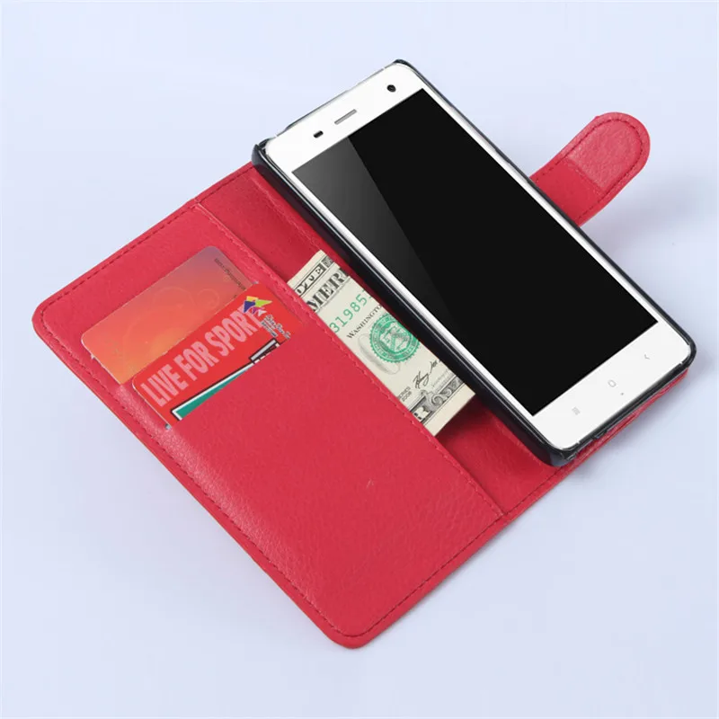 Для Xiaomi mi 4 Чехол-Кошелек Xio Xia Кожаный флип-чехол для M4 СТЕНД слот sim-карты Fundas Capas 5