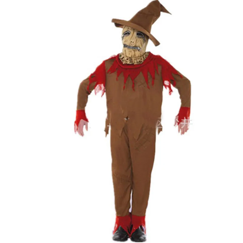 Мужской костюм для косплея на Хэллоуин призрака дьявола зомби с капюшоном