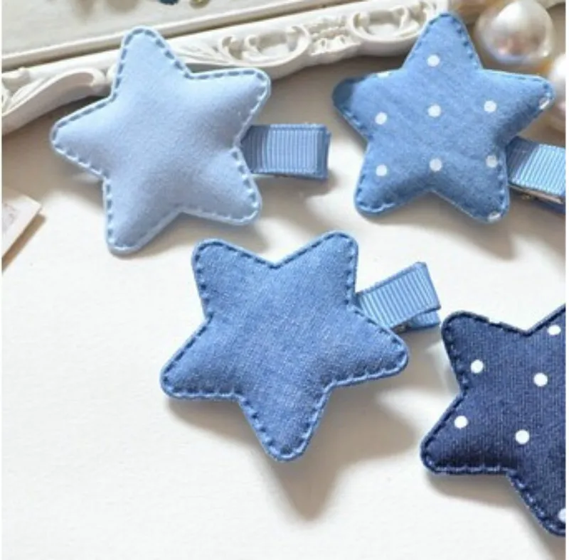 2 шт. детская джинсовая ткань стразы со звездами корона заколка для волос заколки