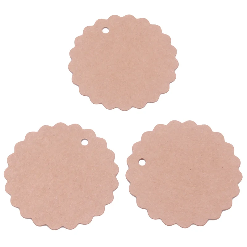 100 шт./упак. Круглый/прямоугольник из крафт-бумаги пустые этикетки одежды ярлык