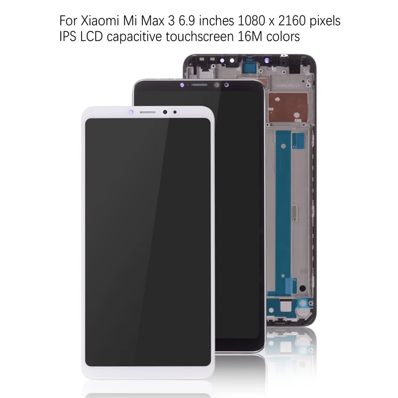 Дисплей для XIAOMI Mi Max 3 LCD в сборе с тачскрином на рамке Оригинал 6.9'' черный