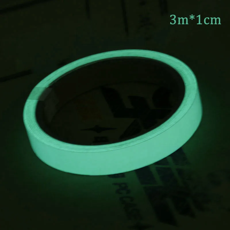 Aquamarine 3mx1cm 3 м светящаяся лента наклейка высокая яркость светящаяся Съемная Водонепроницаемая фотолампа светится в темноте сигнаПредупреждение лента безопасности - Цвет: Aquamarine 3mx1cm