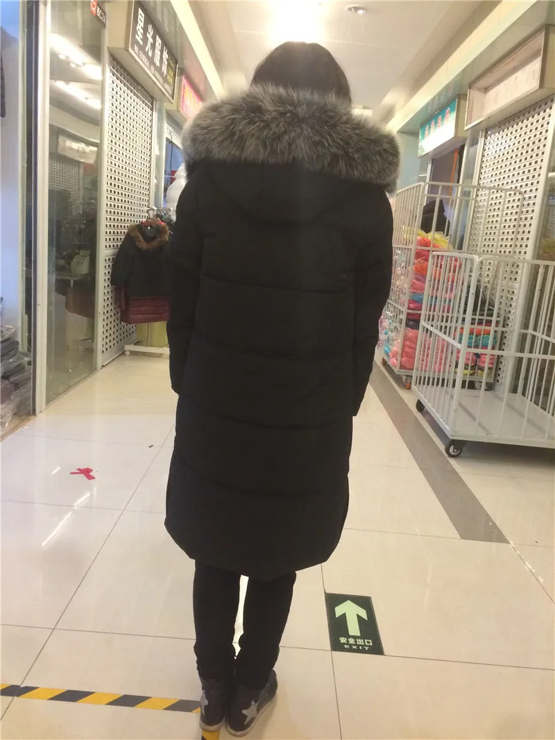 Новинка 2020 женский пуховик с широкой талией Толстая теплая длинная пуховая