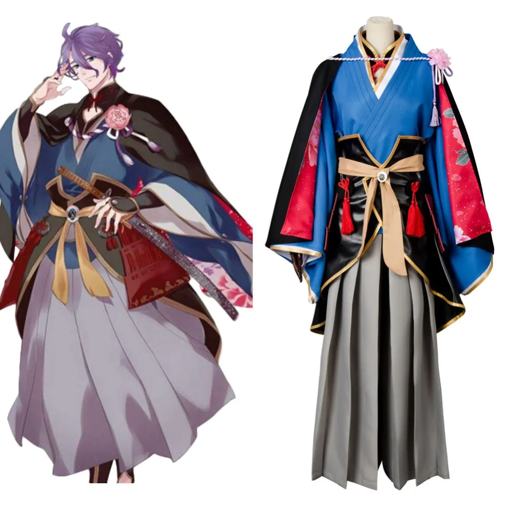 Кимоно Touken Ranbu для косплея Kasen Kanesada костюм взрослых мужчин и женщин полный