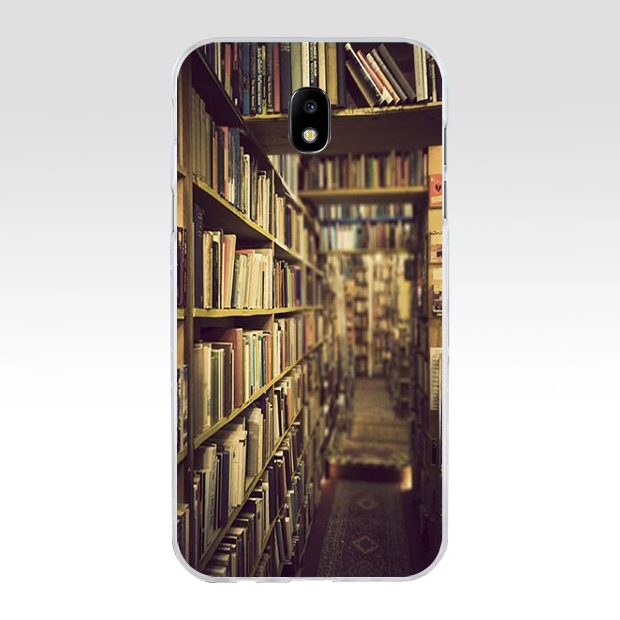 139 Ретро книжная полка библиотека Мягкий Силиконовый ТПУ чехол для телефона Samsung