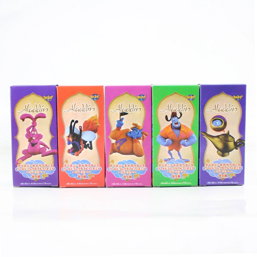 5 шт./компл. WCF Aladdin волшебная лампа Genie мини ПВХ Фигурки игрушки Коллекционная модель куклы