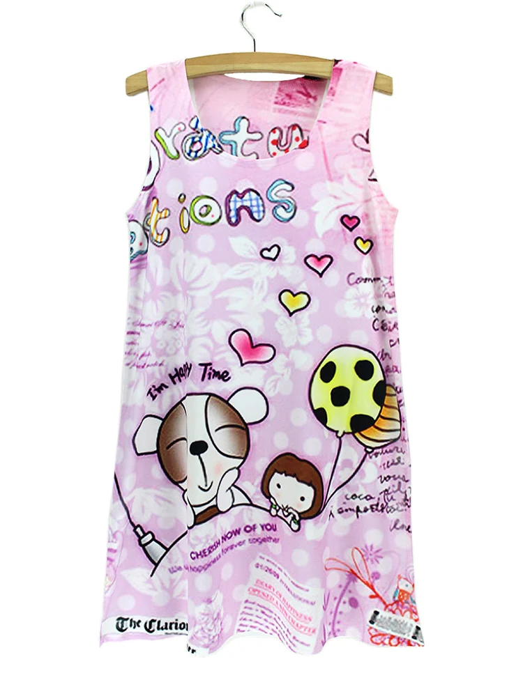 2015 модный сарафан для девочек без рукавов с рисунком летнее платье женщин низкая