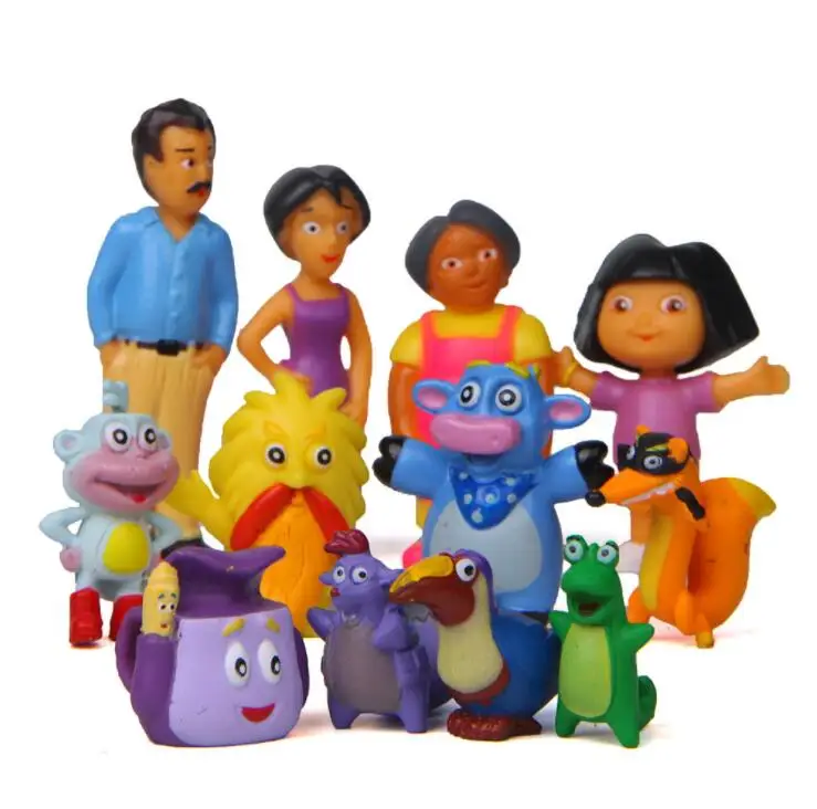 10 шт/1 лот Дора 3-7,2 см Фигурки игрушки Brinquedo игрушка Коллекционная модель игрушки#1392