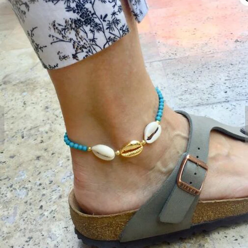 Женские ножные браслеты Простые сандалии в форме сердца украшенные крючком