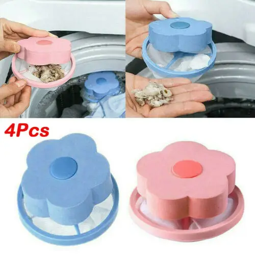 4 шт полиэстер полезный розовый синий 2 ColorsFloating Pet мех Ловца Прачечная для