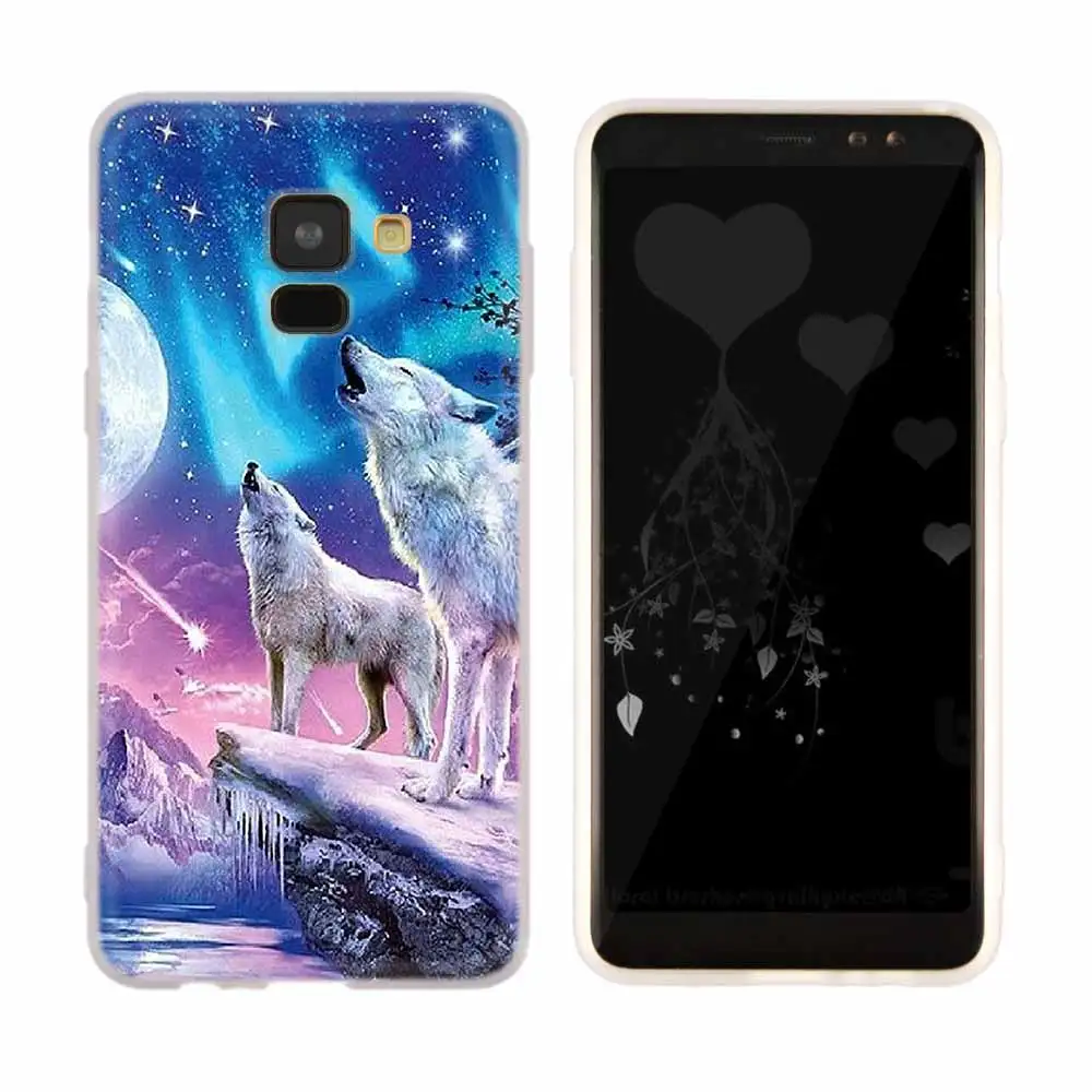 as the picture 11 Силиконовый чехол для samsung Galaxy A6 A8 A9 A7 A5 A3 плюс A6S звезда вой картинки волка - Цвет: as the picture 11