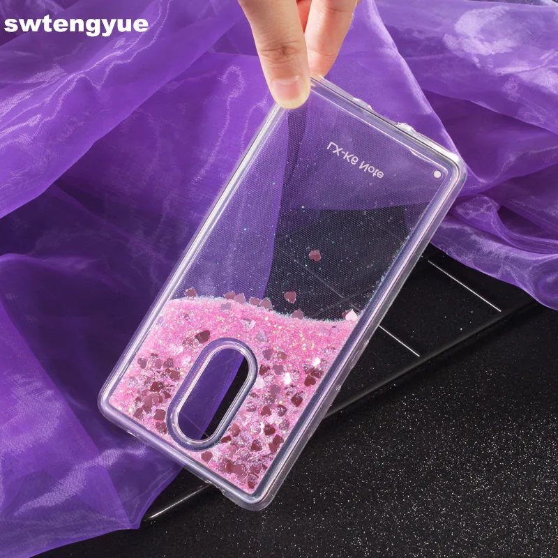 Чехол для телефона с жидкостью Lenovo K6 Note чехол Plus мягкий из ТПУ блестящим