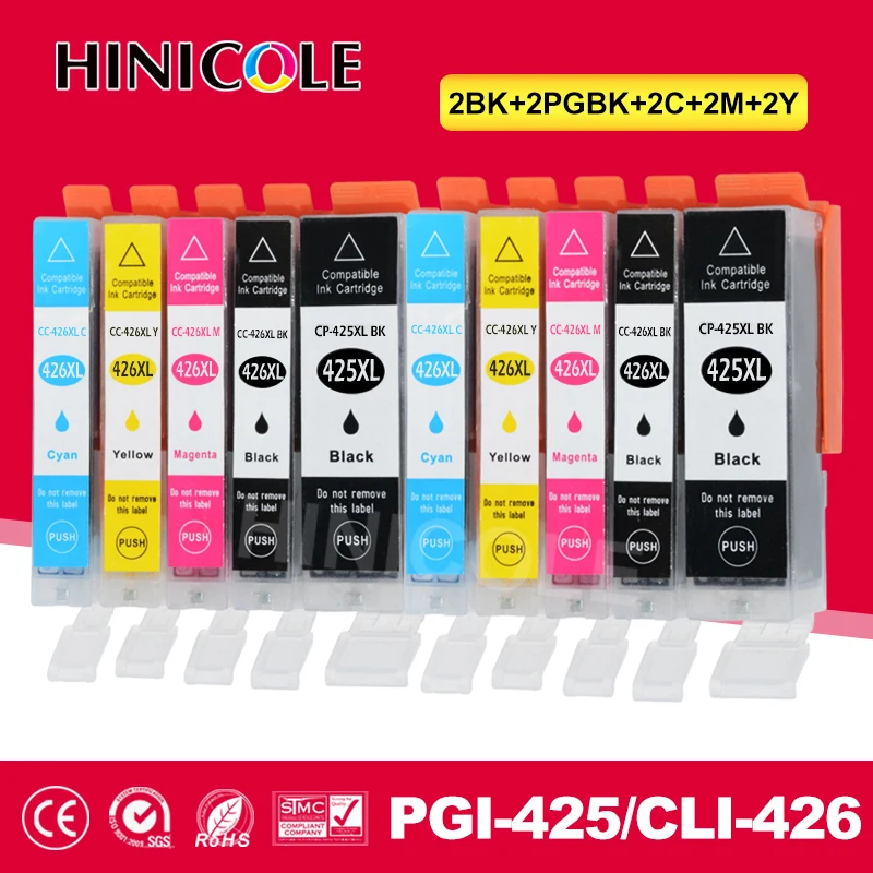 PGI425 CLI426 PGI-425 CLI-426 Совместимый картридж для Canon MG5140 MG5240 MG5340 IP4840 MX884 IX6540 IP4940 MX894 |