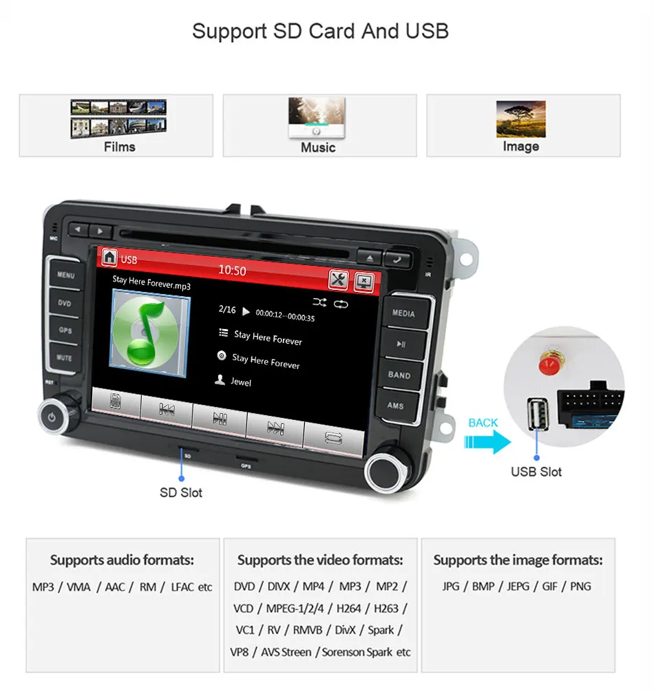 Eunavi 2 din 7 дюймов Автомобильный dvd-плеер Радио Стерео gps для VW GOLF POLO JETTA TOURAN MK5 MK6 PASSAT B6 bluetooth SWC сенсорный экран