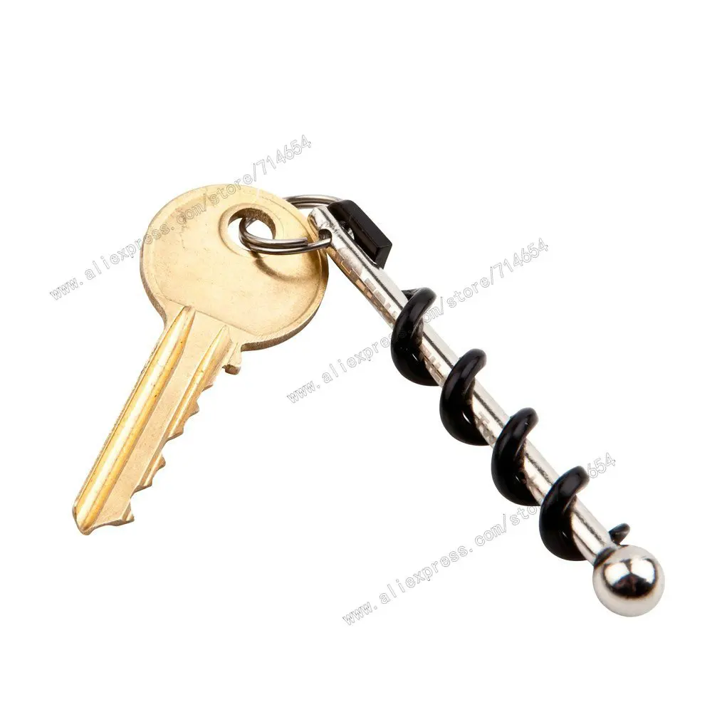 10X Новый Портативный открывалка для бутылок Ключ Штопор Вина Корк Винт с Брелок