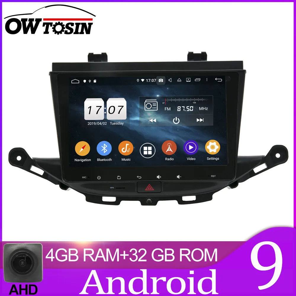 32GB unit only Owtosin автомобильный Радио мультимедийный видео плеер навигация gps Android 9,0 для Opel ASTRA K автомобиль 4 Гб ram 32 Гб rom - Цвет: 32GB unit only