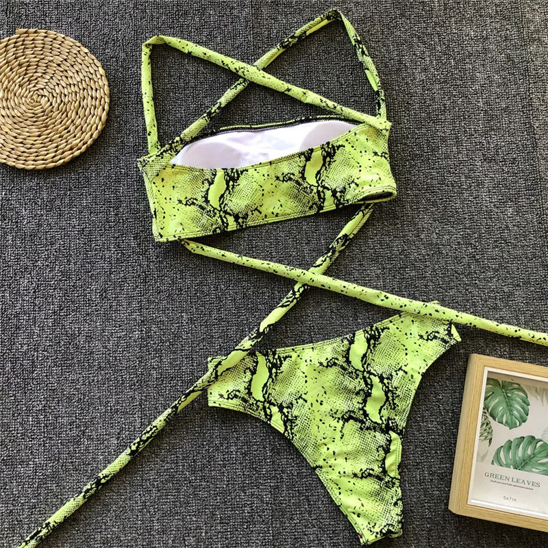 Bikinx, сексуальный купальник с леопардовым принтом, женская пляжная одежда, бандаж, купальник,, пуш-ап, купальник, бразильский, с пряжкой, бикини, набор, новинка