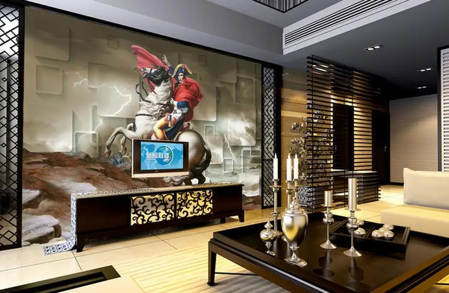 3d обои по индивидуальному заказу Наполеона Белая лошадь 3D фон для телевизора