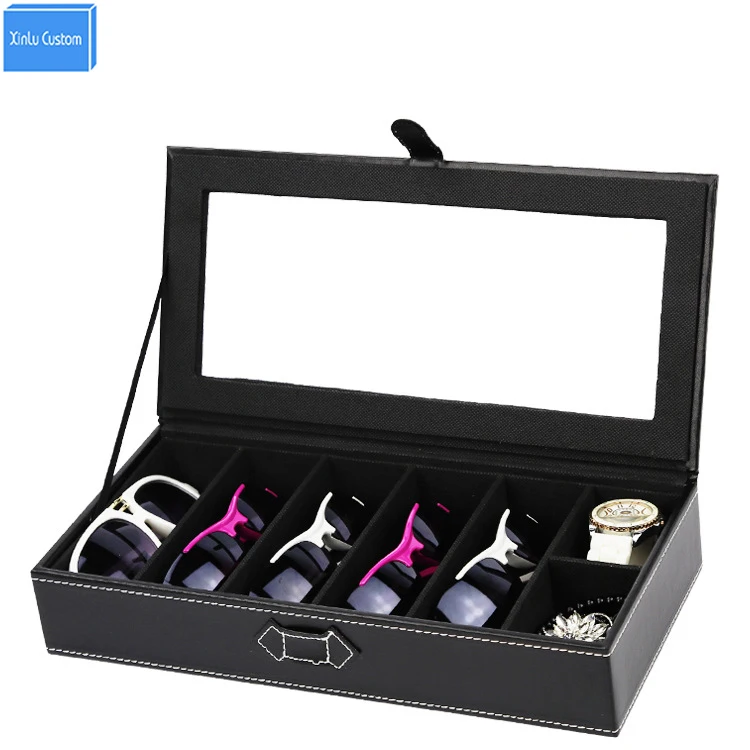 Новинка 2021 черные солнцезащитные очки часы ювелирный дисплей чехол для хранения