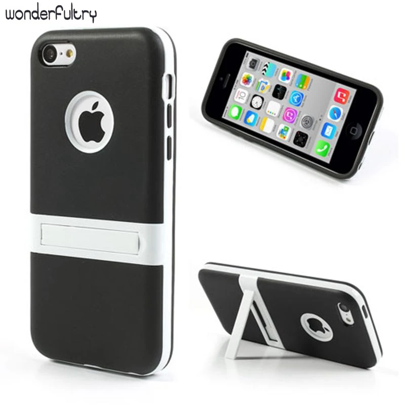 Wonderfultry мобильного телефона Мягкие TPU + PC чехол для iPhone 5 C Съемная матовая ТПУ &