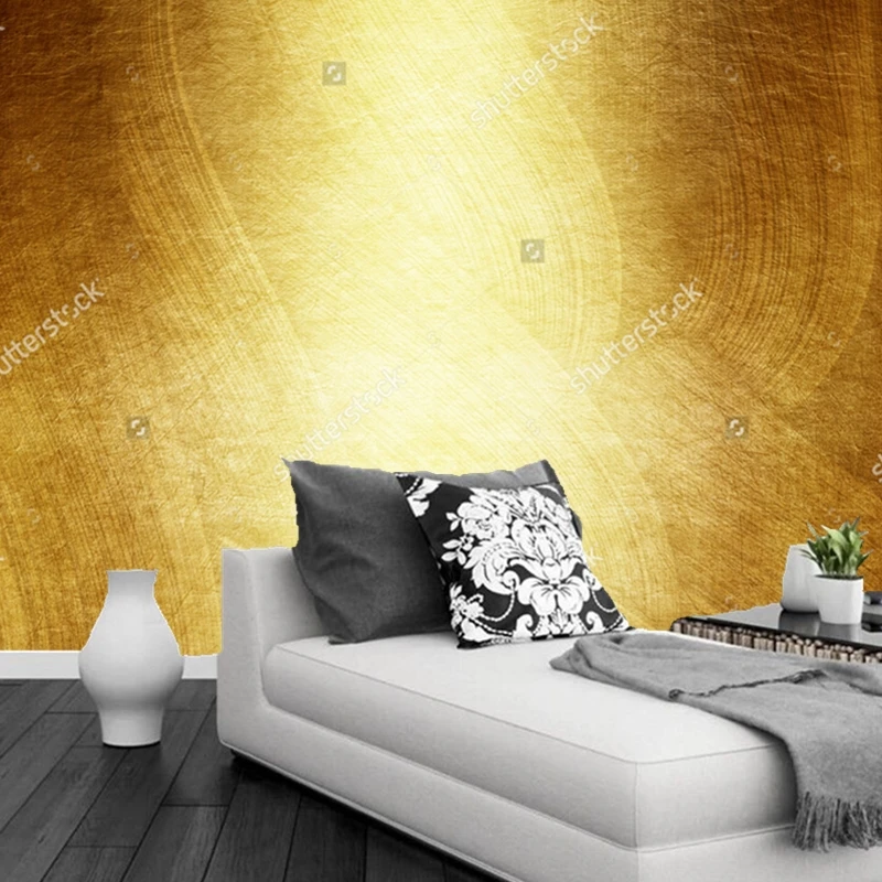 

Custom luxury gold wallpaper,gold polished metal,3D photo mural for living room bedroom KTV backdrop waterproof wallpaper